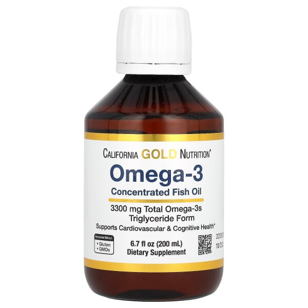 California Gold Nutrition, Norwegian Extra Strength Oslomega® Omega 3 Fish Oil, norwegisches Oslomega® Omega-3-Fischöl, extra stark, natürliche Zitrone, 200 ml