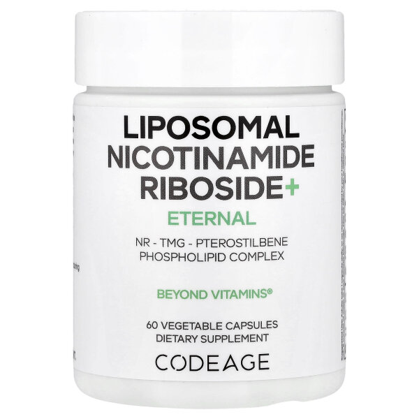 Codeage, Liposomal Nicotinamide Riboside+, liposomales Nicotinamid-Ribosid+, 60 pflanzliche Kapseln