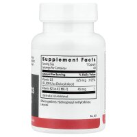 Metabolic Maintenance, Vitamin D3 mit Vitamin K2 (MK-7), 60 pflanzliche Kapseln