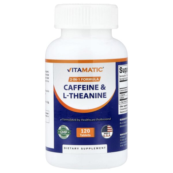 Vitamatic, Koffein und L-Theanin, 120 Tabletten