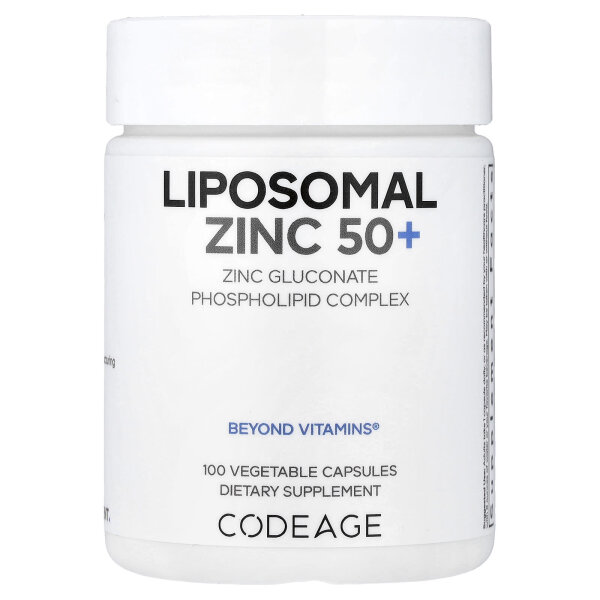 Codeage, Liposomales Zink+, 50 mg, 100 pflanzliche Kapseln