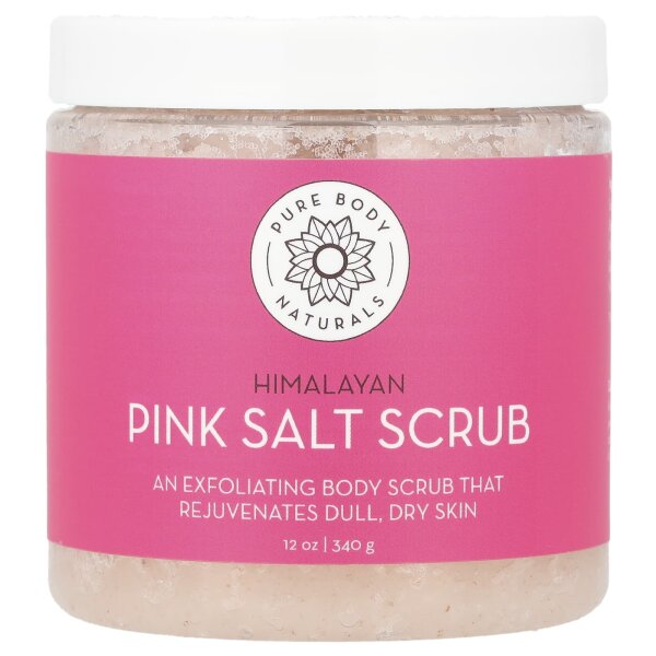 Pure Body Naturals, Himalayan Pink Salt Scrub, Peeling mit pinkem Himalayasalz, 340 g (12 oz.)