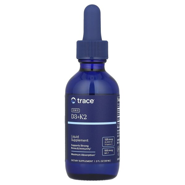 Trace, Ionic Vitamin D3 + Vitamin K2, 59 ml (2 fl. oz.) - DE Versand via DHL