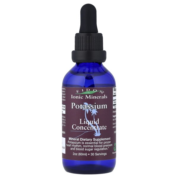 Eidon Ionic Minerals, Potassium, Liquid Concentrate, Kalium, Flüssigkonzentrat, 60 ml (2 oz.)