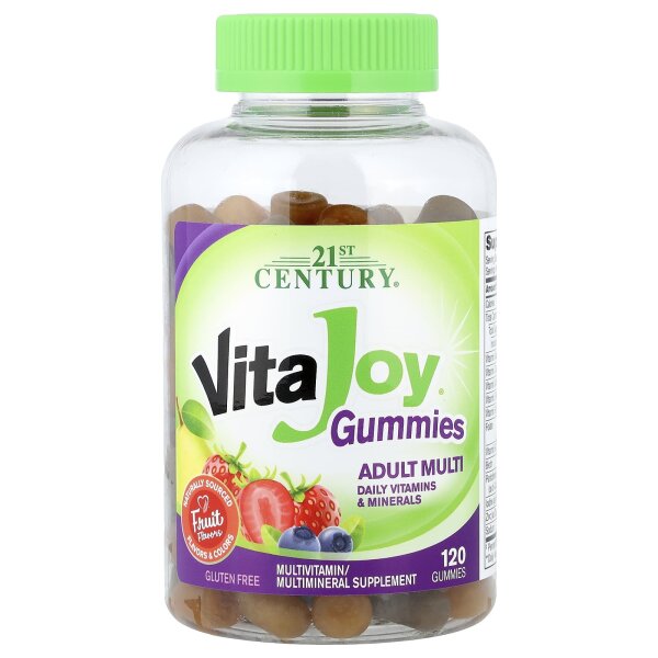21st Century, VitaJoy® Adult Multi Gummies, Multivitamin-Fruchtgummis für Erwachsene, Fruchtgeschmack, 120 Fruchtgummis