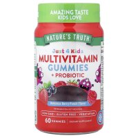 Natures Truth, Just 4 Kidz, Multivitamin + Probiotikum, natürlicher Beerenpunsch, 60 vegetarische Fruchtgummis