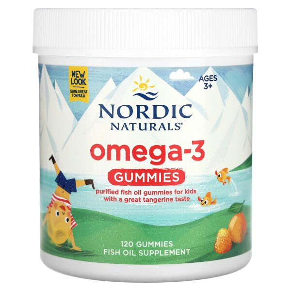 Nordic Naturals, Omega-3 Gummies, Omega-3-Fruchtgummis, ab 3 Jahren, Mandarine, 120 Fruchtgummis
