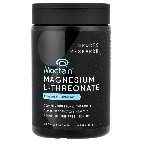 Sports Research, Magtein®, Magnesium-L-Threonat, 90 pflanzliche Kapseln (666 mg pro Kapsel)