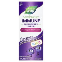 Natures Way, Sambucus® Kids, Immune Syrup Elderberry with Propolis & Echinacea, Holundersirup mit Propolis und Echinacea, für Kinder ab 2 Jahren, 120 ml (4 fl. oz.)