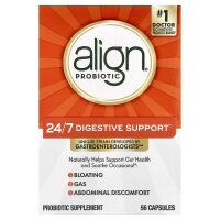 Align Probiotics, 24/7 Digestive Support, Unterstützung der Verdauung rund um die Uhr, probiotisches Ergänzungsmittel, 56 Kapseln (10 pro Kapsel)
