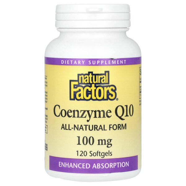 Natural Factors, Coenzyme Q10, Coenzym CoQ10, 100 mg, 120 Weichkapseln