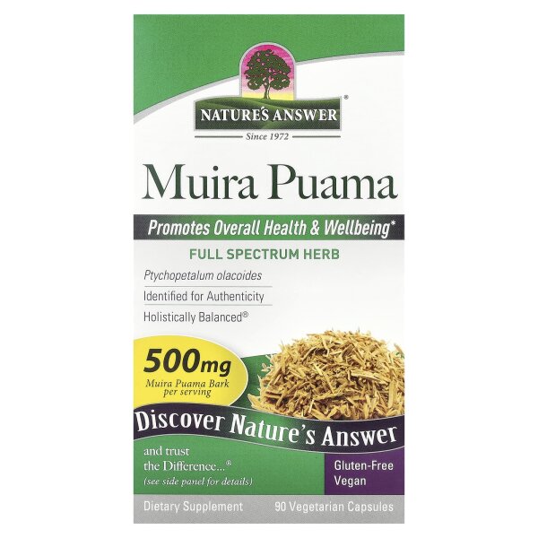 Natures Answer, Muira Puama, Muira Puama, 90 pflanzliche Kapseln (250 mg pro Kapsel)