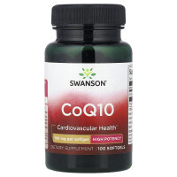 Swanson, CoQ10, High Potency, Ergänzungsmittel mit CoQ10, hochdosiert, 100 mg, 100 Weichkapseln