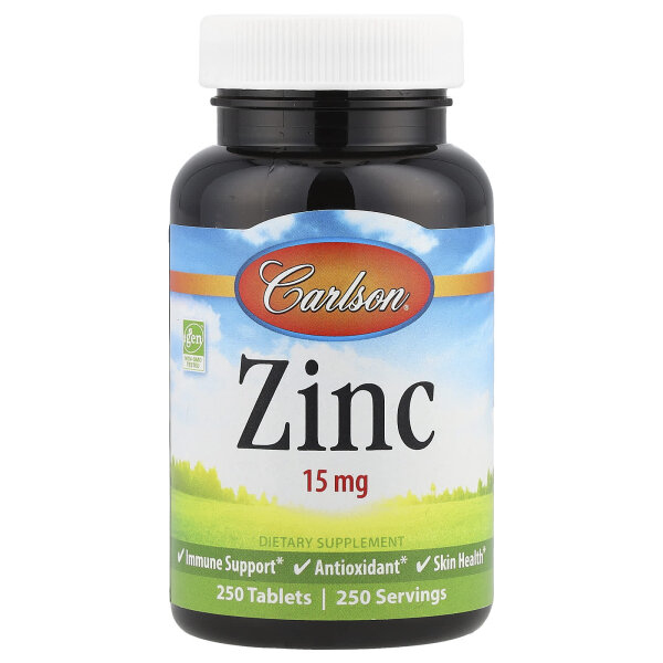 Carlson, Zinc, Zink, 250 Tabletten - DE Versand via DHL