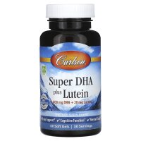 Carlson, Super DHA Plus Lutein, 60 Weichkapseln