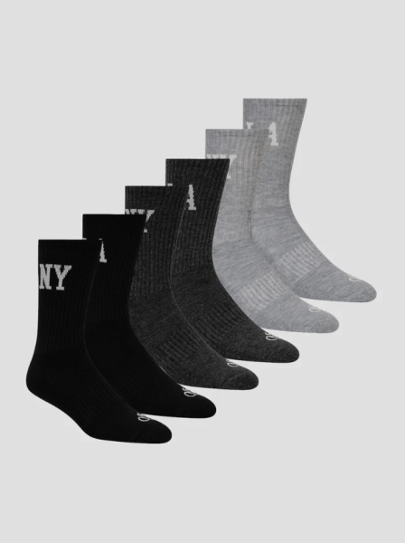 SCOTCH & SODA 6 Paar High Crew Socken Schwarz Grau Dunkelgrau Größe 41-46