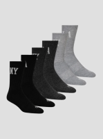 SCOTCH & SODA 6 Paar High Crew Socken Schwarz Grau...