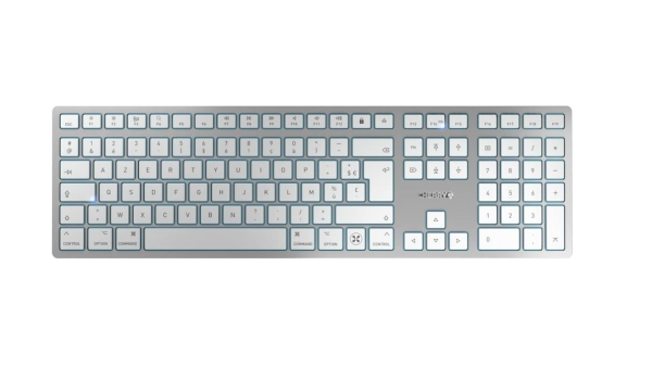 CHERRY KW 9100 Slim for MAC, Kabellose Tastatur, Fr-Layout (AZERTY)