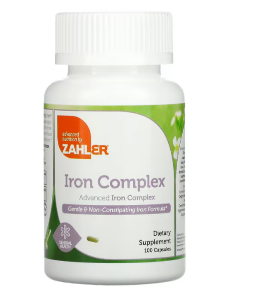 Zahler,Eisen-Komplex, sanfte und nicht verstopfende Eisen-Formel, 100 Kapseln