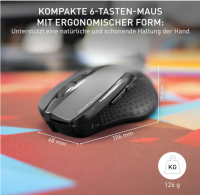 CHERRY MW 3000, Kabellose Ergonomische Maus für...