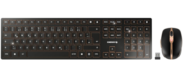 CHERRY DW 9100 Slim, Kabelloses Tastatur- und Maus-Set DE-Layout