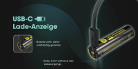 Nitecore NL1836R 18650 Akku 3600mAh 3,6V USB-C