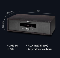 MEDION DAB Radio mit Bluetooth und CD Player ohne Fernbedienung