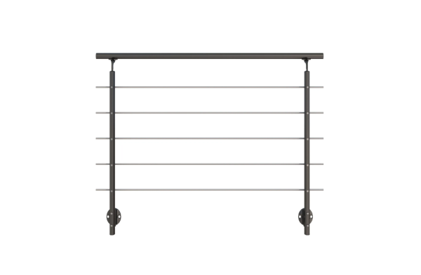 Dolle Geländer-Komplettset 150 cm Wandmontage Anthrazit