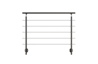 Dolle Geländer-Komplettset 150 cm Wandmontage Anthrazit