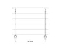 Dolle Geländer-Komplettset 150 cm Wandmontage Anthrazit