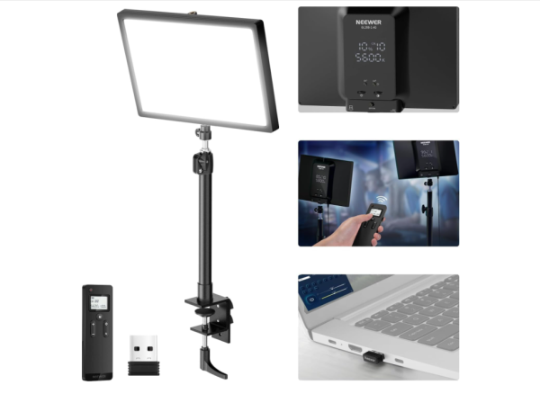 NEEWER 25W 12,9" Streaming Key Light Tischständer/2,4G Fernbedienung