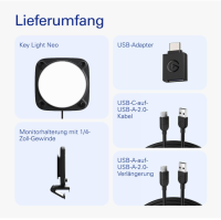Elgato Key Light Neo Schwarz - professionelle Beleuchtung