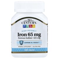 21st Century, Iron, Eisen, 65 mg, 120 Tabletten