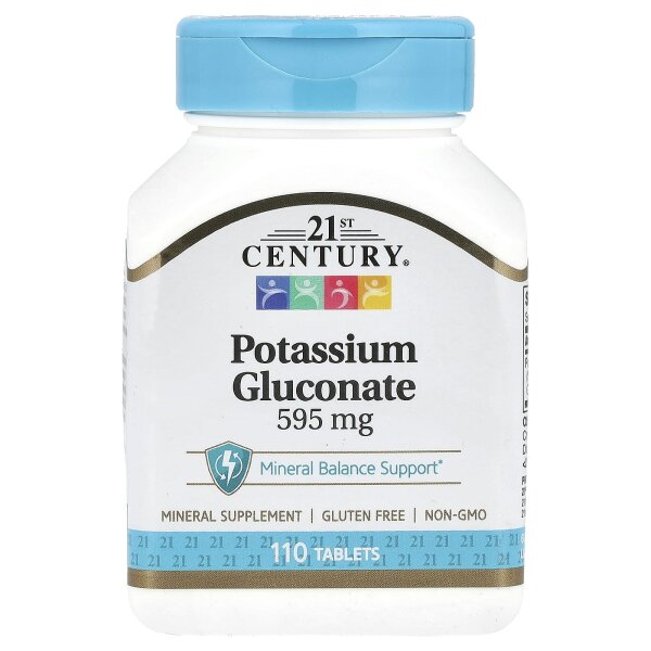 21st Century, Kaliumgluconat, 595 mg, 110 Tabletten