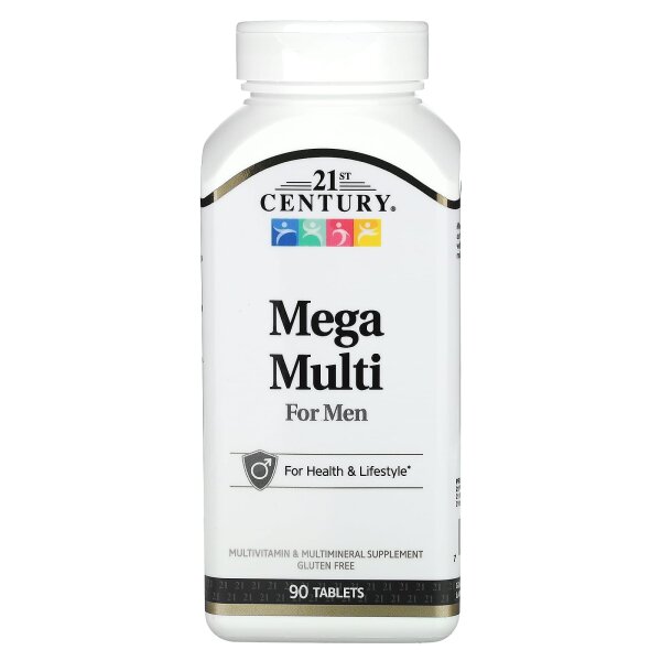 21st Century, Mega Multi for Men, Multivitamine f?r M?nner, 90 Tabletten