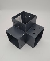 Eckverbinder Ecke 90°, 3 Enden, anthrazit, 91x91, Typ B