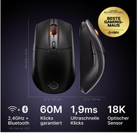 SteelSeries Rival 3 Wireless Gen 2 Gaming-Maus 18.000 DPI
