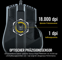 Corsair IRONCLAW RGB Wired FPS/MOBA Gaming-Maus - Schwarz