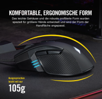 Corsair IRONCLAW RGB Wired FPS/MOBA Gaming-Maus - Schwarz
