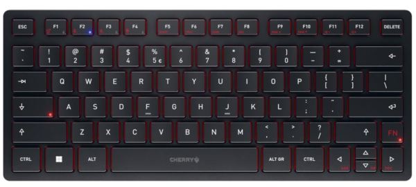 CHERRY KW 9200 MINI, Kompakte Multi-Device-Tastatur US-Layout QWERTY