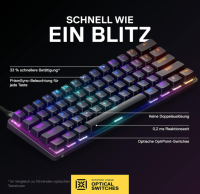 SteelSeries Apex 9 Mini - Mechanische Gaming-Tastatur US-Layout QWERTY