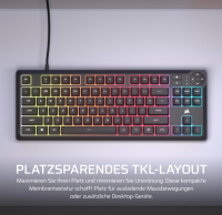 Corsair K55 CORE TKL RGB Tenkeyless Gaming-Tastatur Schwarz QWERTZ DE
