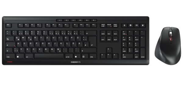 CHERRY Stream Desktop Comfort, Tastatur und Maus, Deutsch QWERTZ