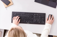 CHERRY Stream Desktop Recharge, Tastatur und Maus, DE-QWERTZ, Weiß