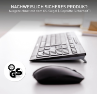 CHERRY Stream Desktop Recharge, Tastatur und Maus, DE-QWERTZ, Weiß