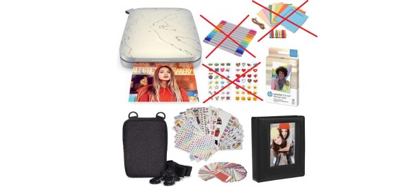 HP Sprocket Select Tragbarer Drucker 2,3 x3,4 Zoll Weiß mit Zubehör❌BITTE LESEN!