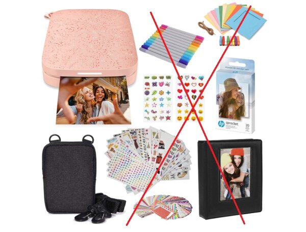 HP Sprocket tragbarer Instant-Fotodrucker,5,1 x7,6 cm, Blush Pink ❌ BITTE LESEN!