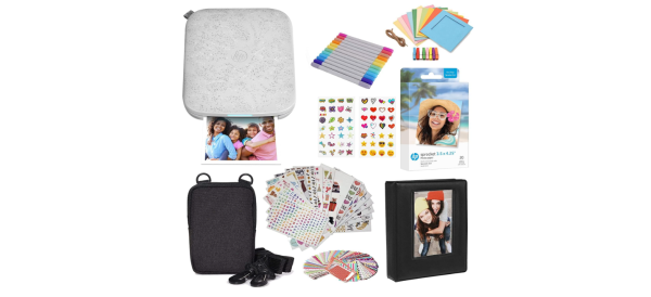 HP Sprocket 3x4 Sofortbilddrucker mit 20 Zinkpapier,Fotoalbum,Etui und Zubehör