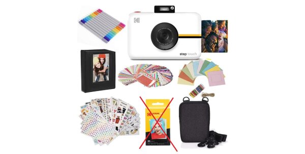 KODAK Step Touch Digitalkamera und Drucker, Weiß, Geschenkpaket ohne Zinkpapier