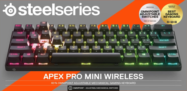 SteelSeries Apex Pro Mini Wireless Gaming-Tastatur Fr-Layout AZERTY